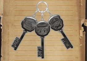 「〇〇の主役は我々だ!超大作戦!」鍵型3連キーホルダー