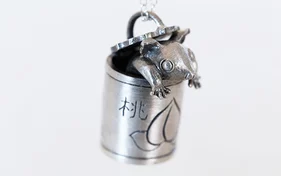 フクモモ缶のペンダント(40㎝アジャスターチェーン付)