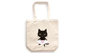 くろねこぱんつトート(白ぱんつ)