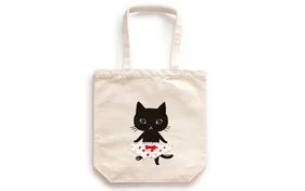 くろねこぱんつトート(いちごぱんつ)