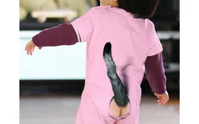 ミミックロンパース・ネコ/ピンク