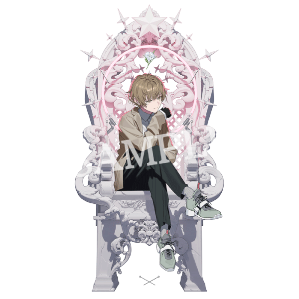 カリギュラ2 劉都 ヴィレヴァン アクキー Caligula2／カリギュラ2 描き下ろし玉座イラスト アクリルスタンド