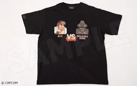 【ストリートファイター】リュウVS遮光器土偶 スーベニアTシャツ(S)