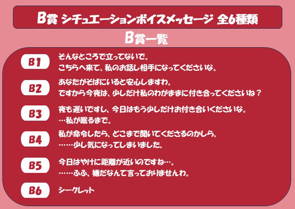 B賞内訳