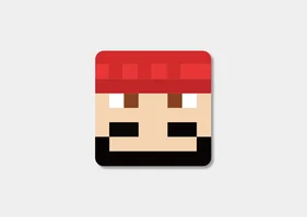【一般販売】【まじめにヤバシティ】マインクラフト スクエア缶バッジ トントン